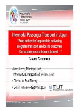 Intermodal Passenger Transport in Japan