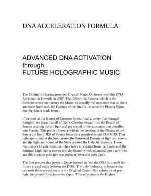 Dna Acceleration Formula Advanced Dna Activation