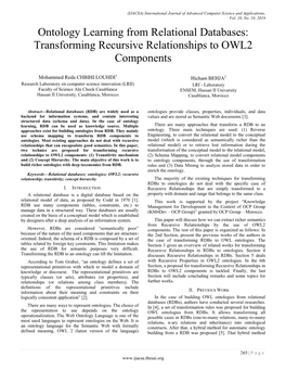 Transforming Recursive Relationships to OWL2 Components
