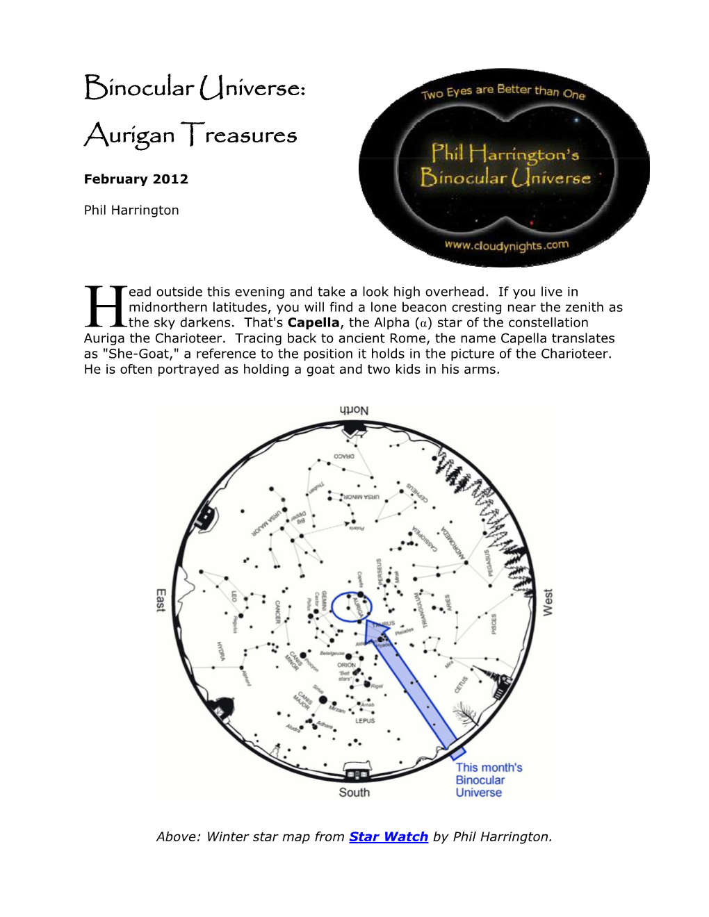 Binocular Universe: Aurigan Treasures