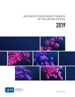 Antibiotic Resistance Threats in the United States, 2019