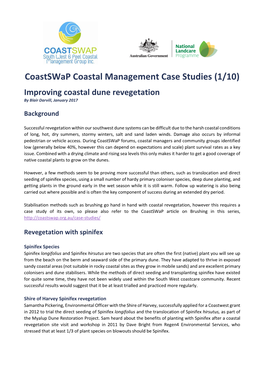 Coastswap Coastal Management Case Studies (1/10)