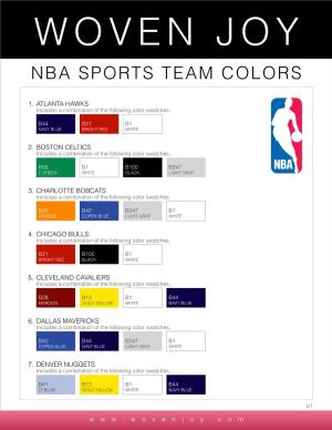 Nba Sports Team Colors