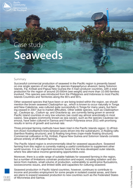 Case Study: Seaweeds, Marine Shrimp and Tilapia Fish