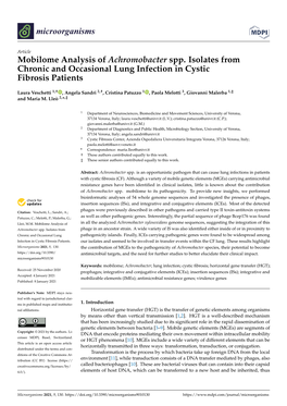 Mobilome Analysis of Achromobacter Spp. Isolates from Chronic and Occasional Lung Infection in Cystic Fibrosis Patients