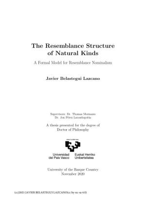 The Resemblance Structure of Natural Kinds