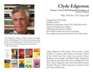 Clyde Edgerton Thomas S