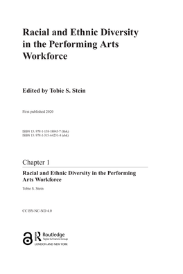 Racial and Ethnic Diversity in the Performing Arts Workforce