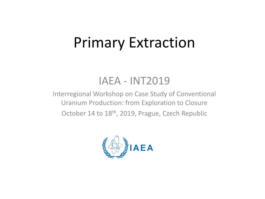 Primary Uranium Extraction