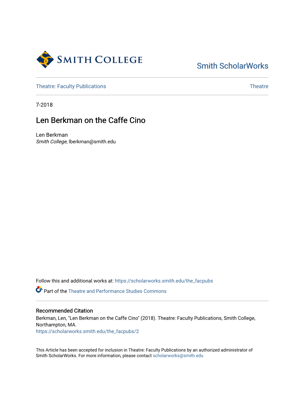 Len Berkman on the Caffe Cino