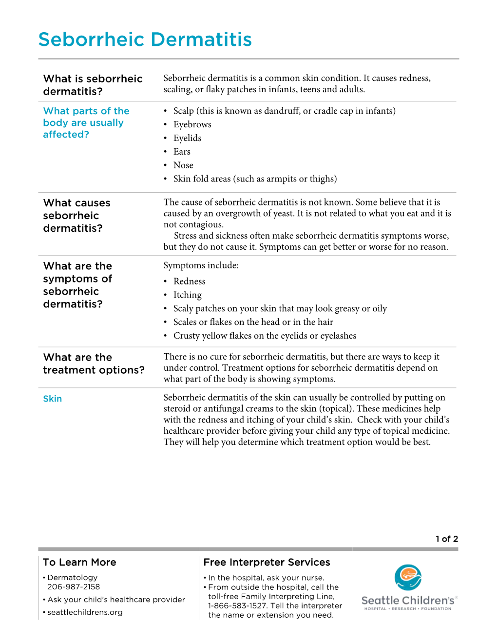 PE2342 Seborrheic Dermatitis