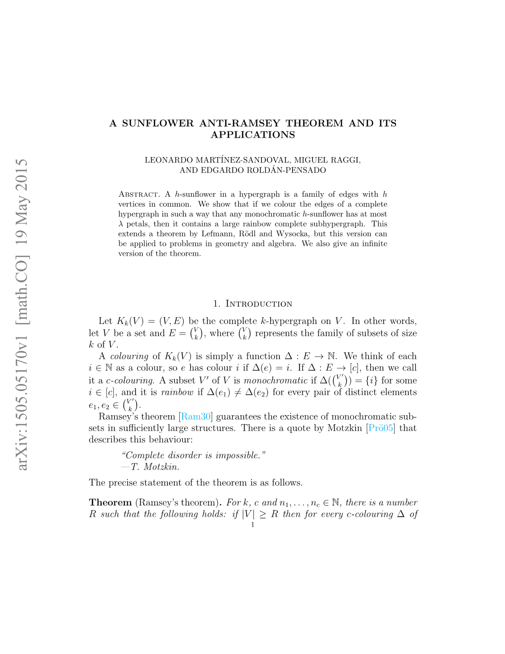 A Sunflower Anti-Ramsey Theorem and Its Applications