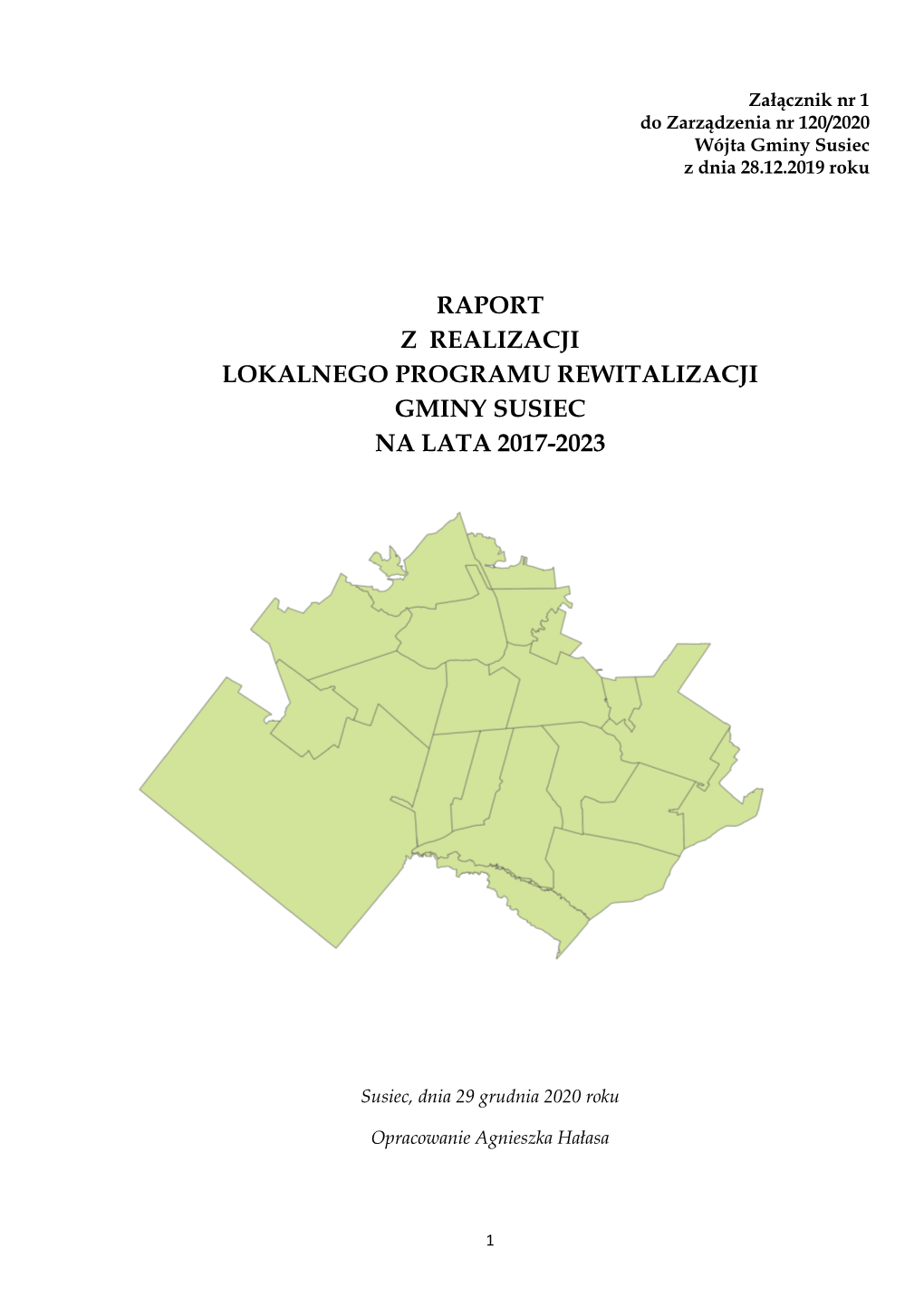 Raport Z Realizacji Lokalnego Programu Rewitalizacji Gminy Susiec Na Lata 2017-2023