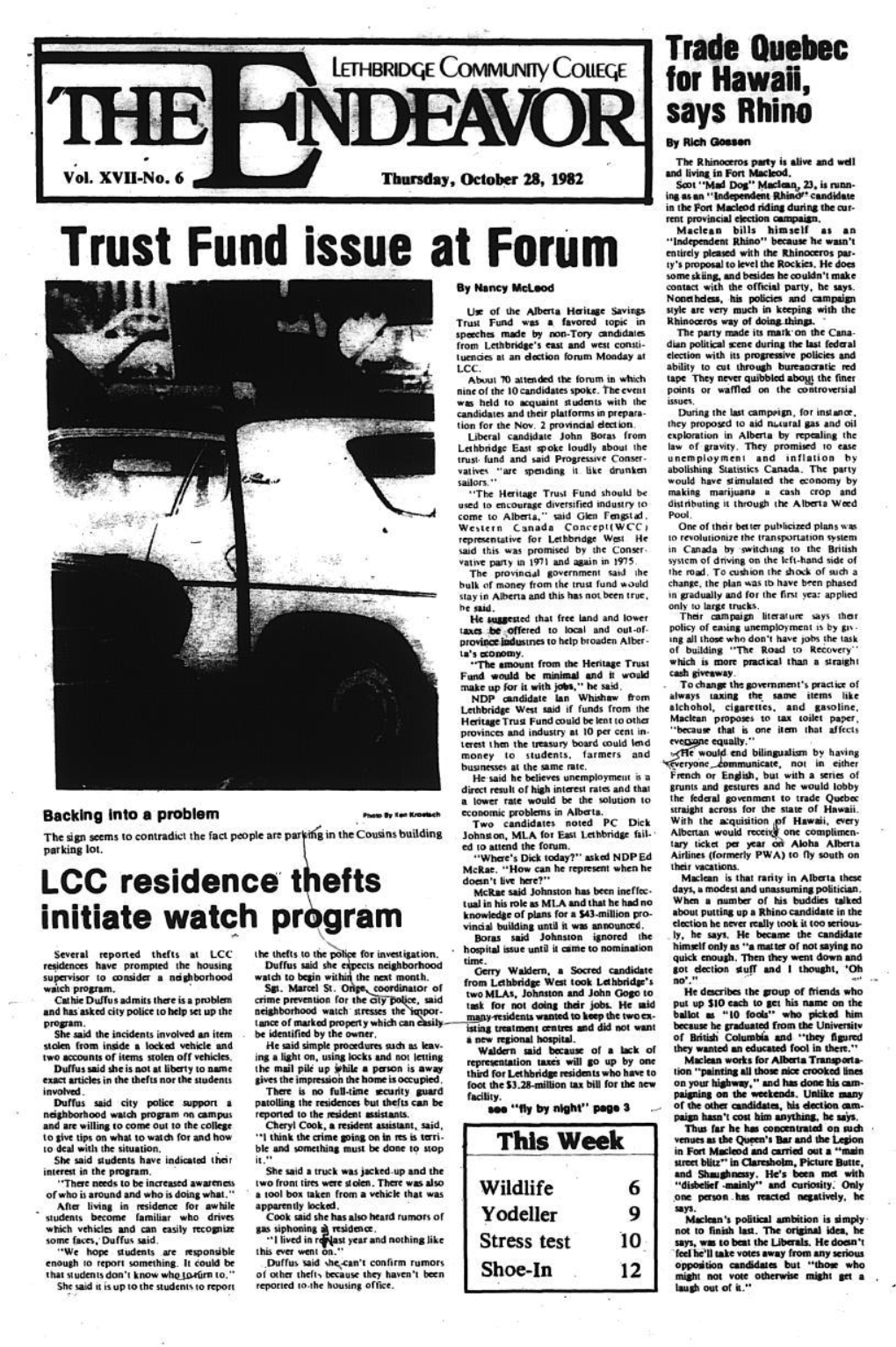 Trust Fund Issue at Forum Ty's Proposal to Level the Rockies