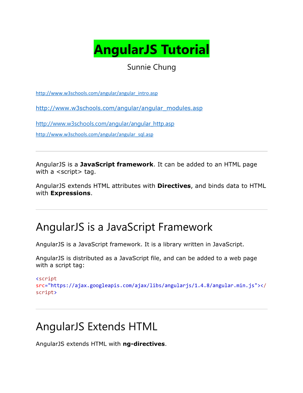 Angularjs Tutorial