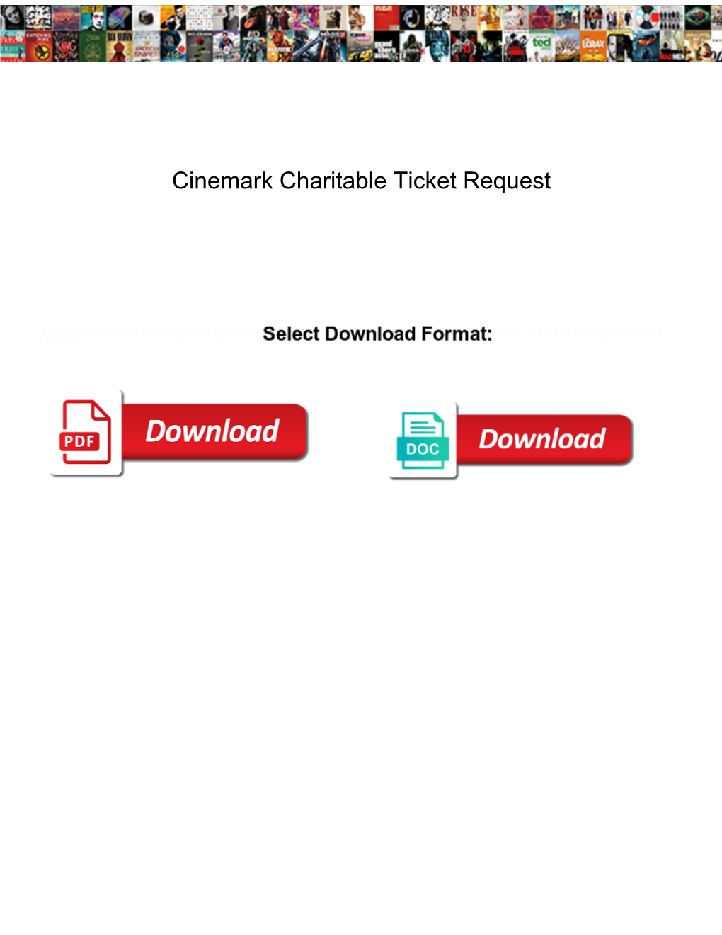 Cinemark Charitable Ticket Request