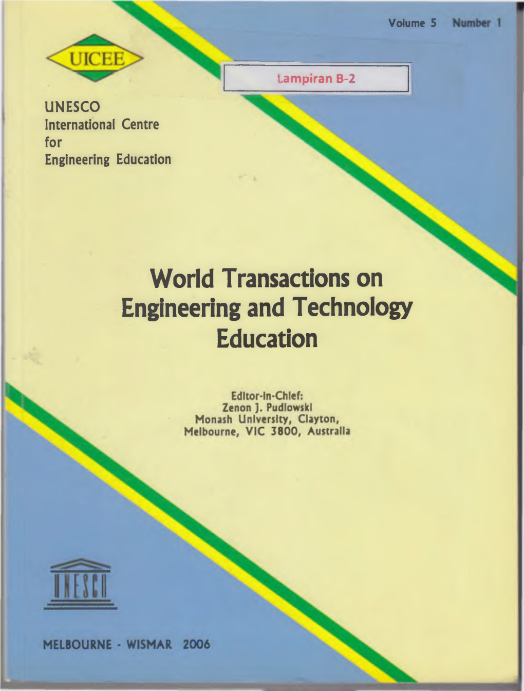 World Transactions on Engineering and Technology Education World Transactions on Engineering and Technology Education
