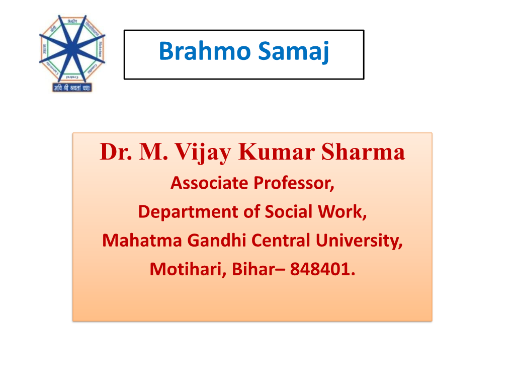 Brahmo Samaj