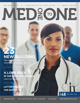 Med One to One // a Med One Capital Publication // Twenty Sixteen