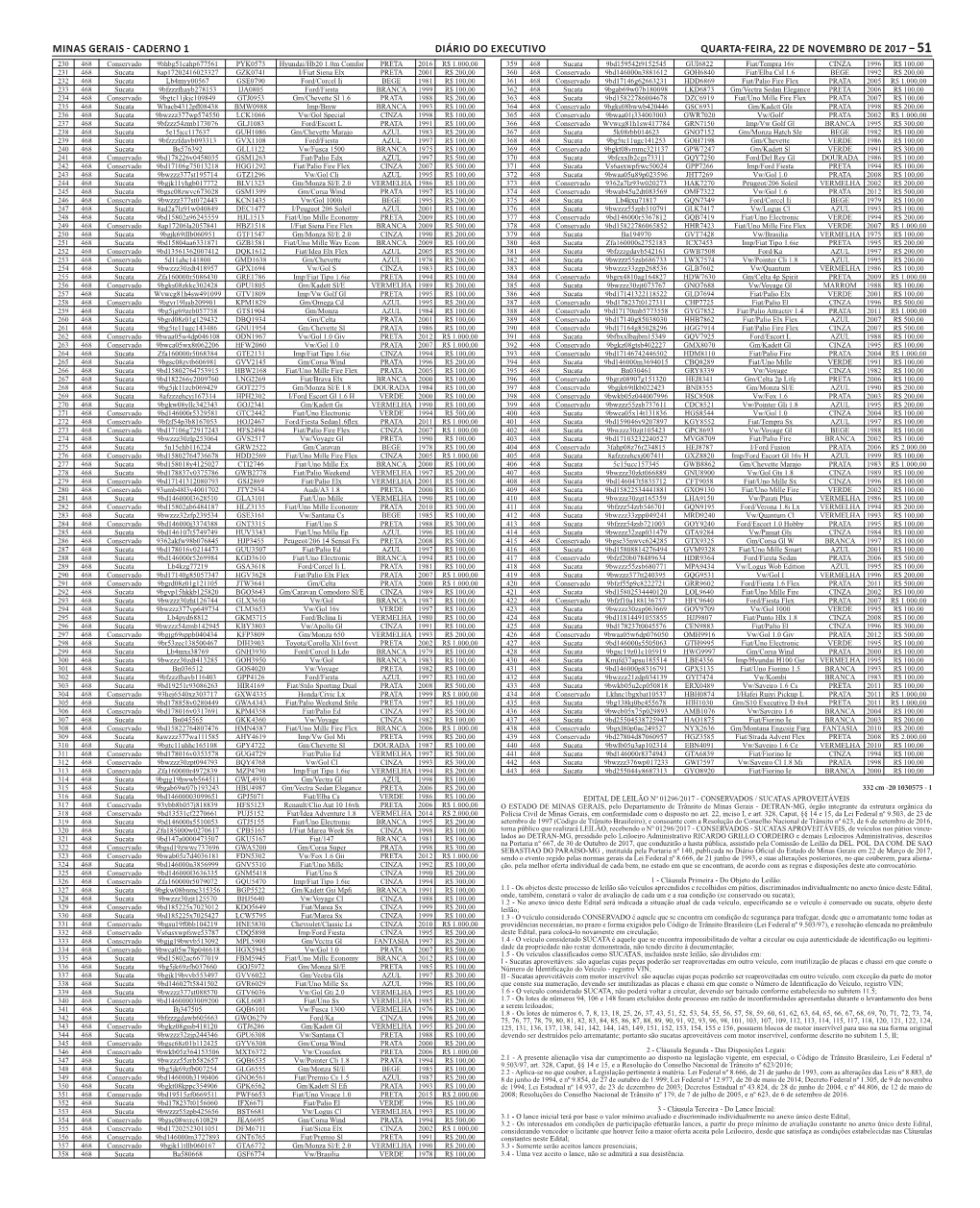 Caderno 1 Diário Do Executivo Quarta-Feira, 22 De Novembro De 2017