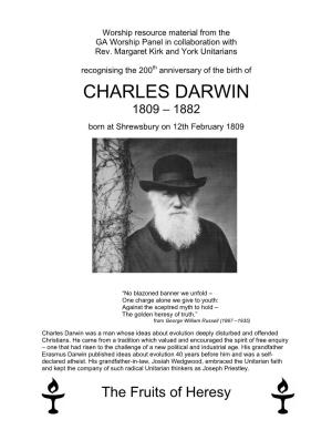 Charles Darwin 1809 – 1882