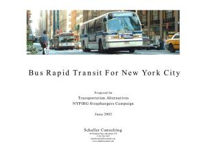 Bus Rapid Transit for New York City