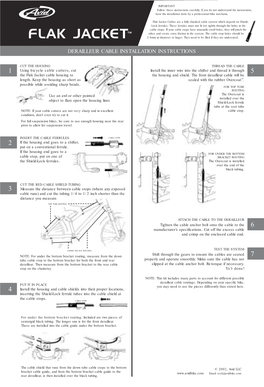 Flak Jacket Derailleur Cable Installation