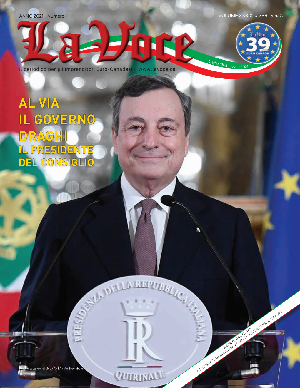 Al Via Il Governo Draghi Il Presidente Del Consiglio