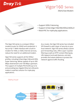 Vigor160 Series 35B/G.Fast Modem