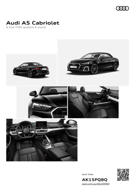 Audi A5 Cabriolet S Line TFSI Quattro S Tronic