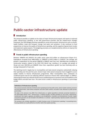 Annexure D: Public-Sector Infrastructure Update