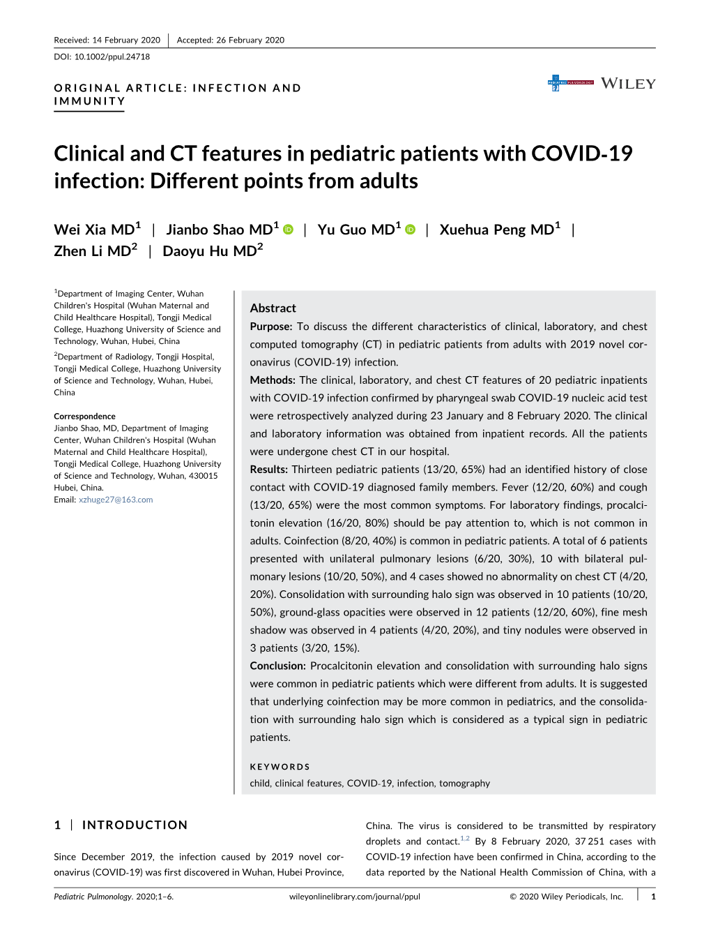 Pediatric Pulmonology