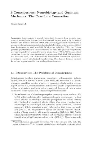 6 Consciousness, Neurobiology and Quantum Mechanics: the Case for a Connection