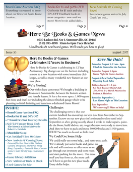 Here Be Books & Games News