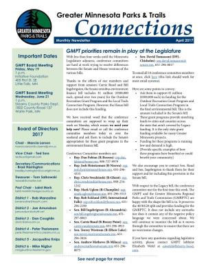 Connections Monthly Newsletter April 2017