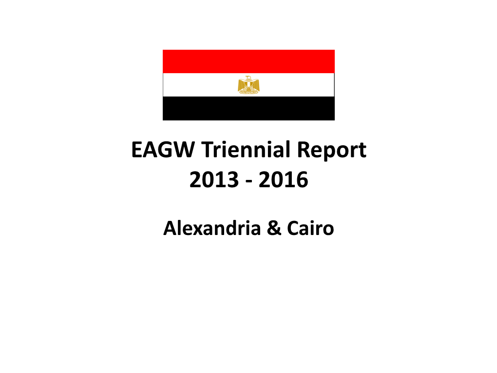 EAGW Triennial Report 2013 - 2016