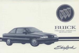 1994 Buick Skylark Owner’S Manual