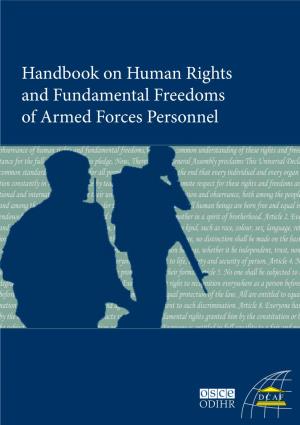 Handbook on Human Rights and Fundamental Freedoms of Armed Forces Personnel