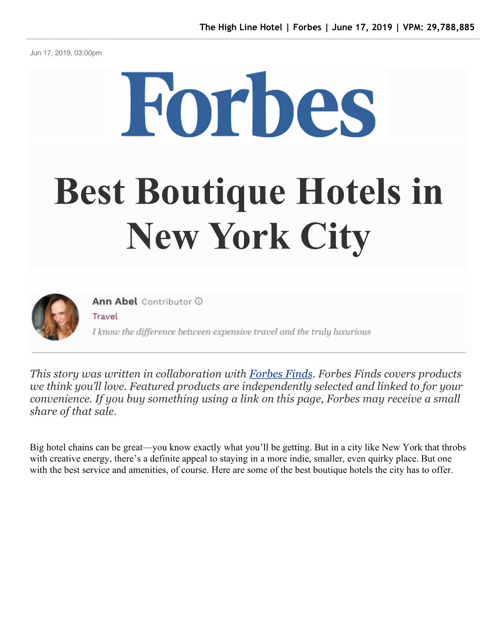 Best Boutique Hotels in New York City