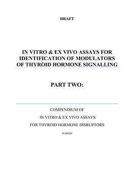 In Vitro & Ex Vivo Assays for Identification of Modulators