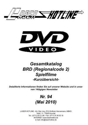 Gesamtkatalog BRD (Regionalcode 2) Spielfilme Nr. 94 (Mai 2010)