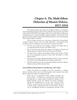 Chapter 6. the Multi-Ethnic Doloreños of Mission Dolores, 1817-1834