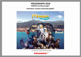 PRESSEMAPPE 2018 MANOU Der Mauersegler Animation, Familen Unterhaltungsfilm