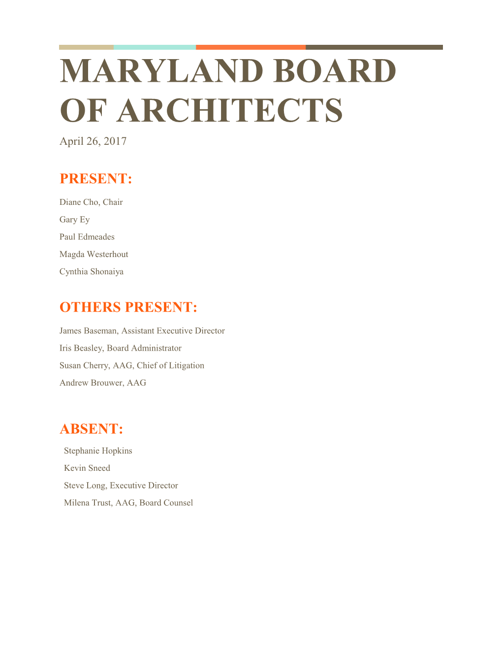 Maryland Board of Architects s7