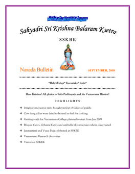 Narada Bulletin September 2008