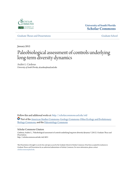 Paleobiological Assessment of Controls Underlying Long-Term Diversity Dynamics Andrés L