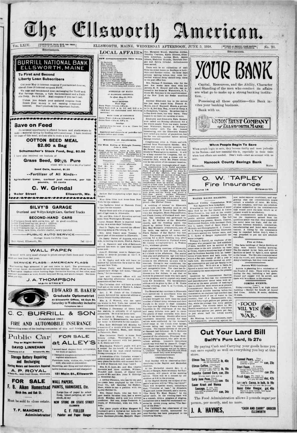 Ellsworth American : June 5, 1918