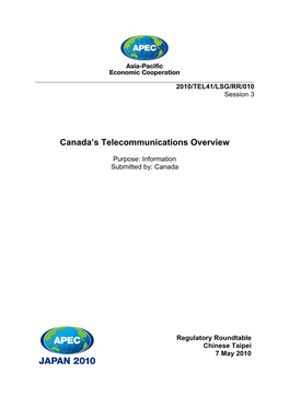 Canada's Telecommunications Overview