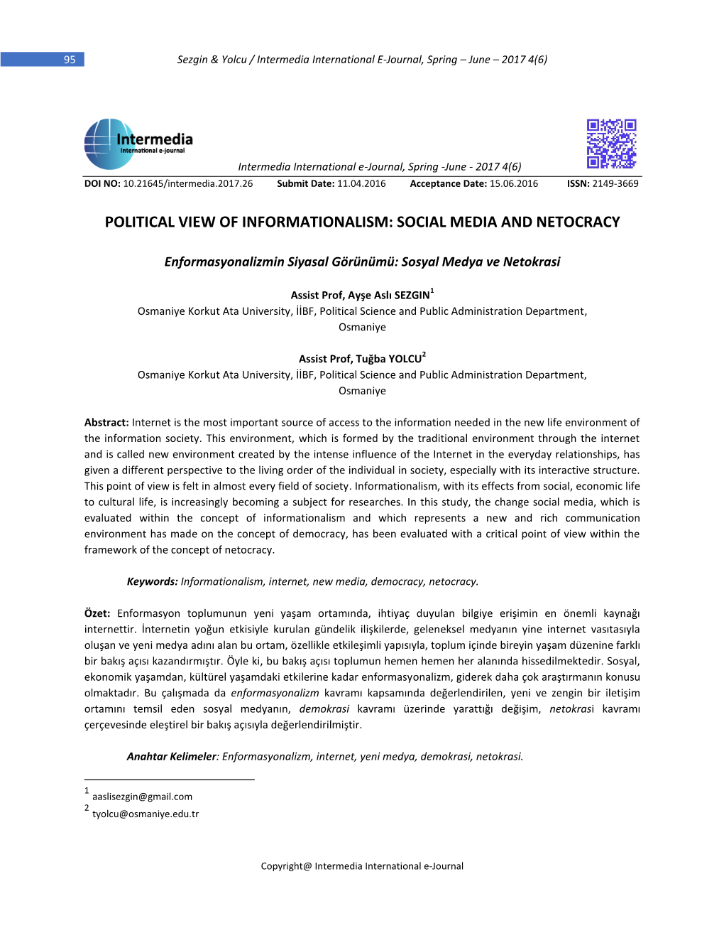 Political View of Informationalism: Social Media and Netocracy