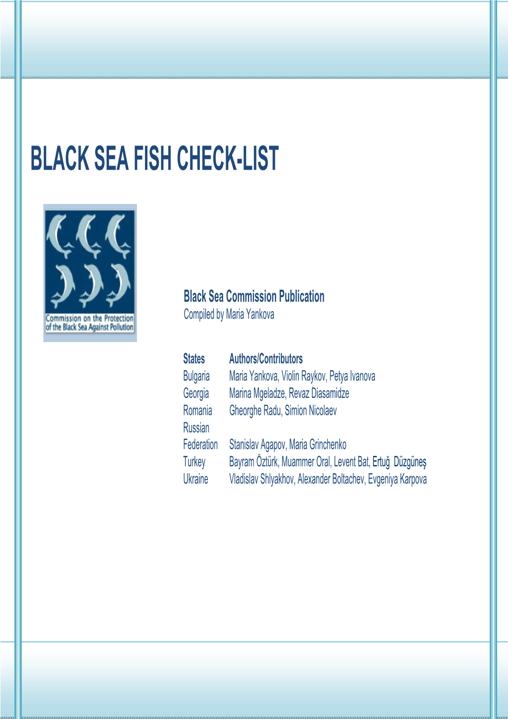 Black Sea Fish Check-List